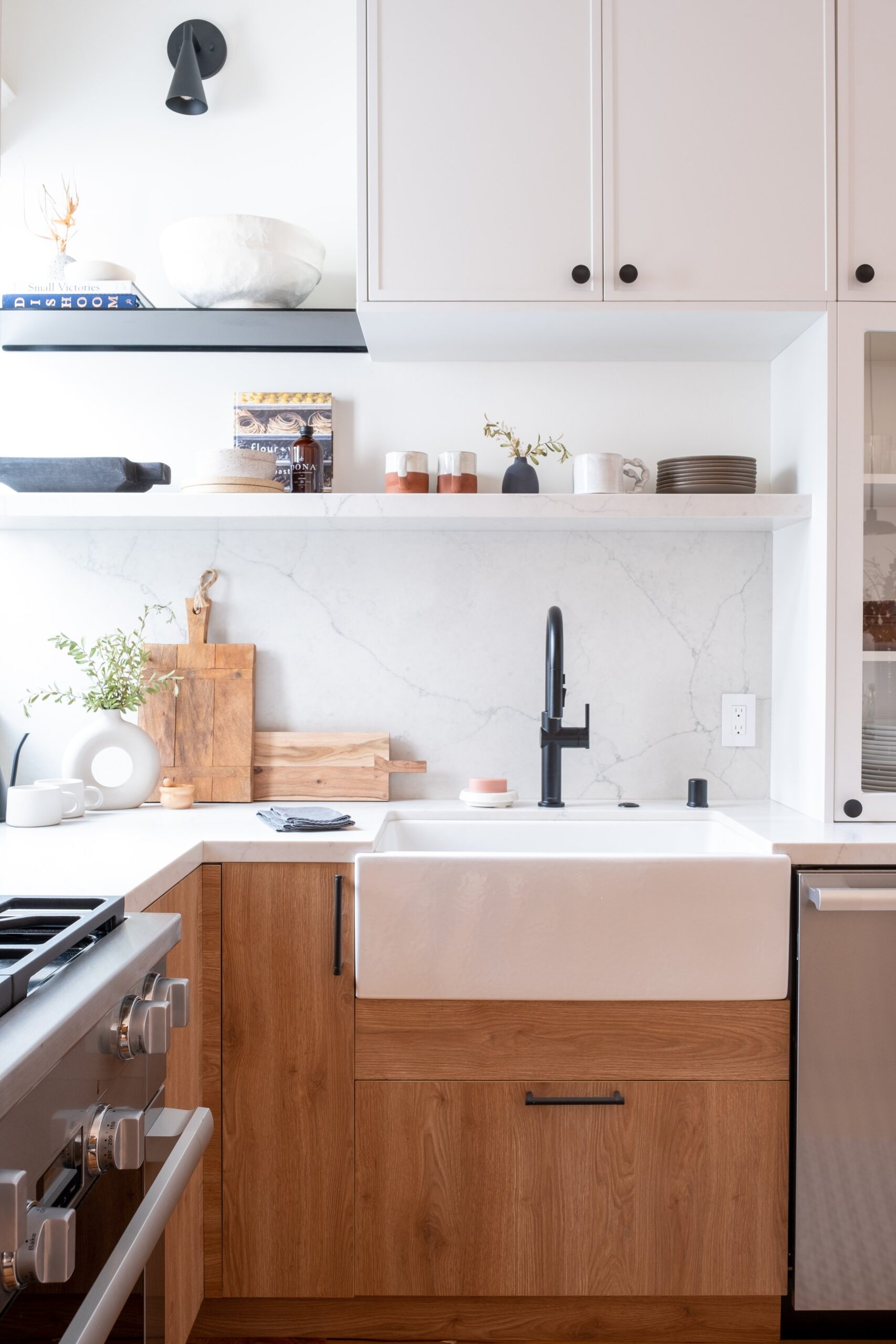 Project Bonview kitchen with IKEA cabinetry and quartz countertops, ASR Design Studio